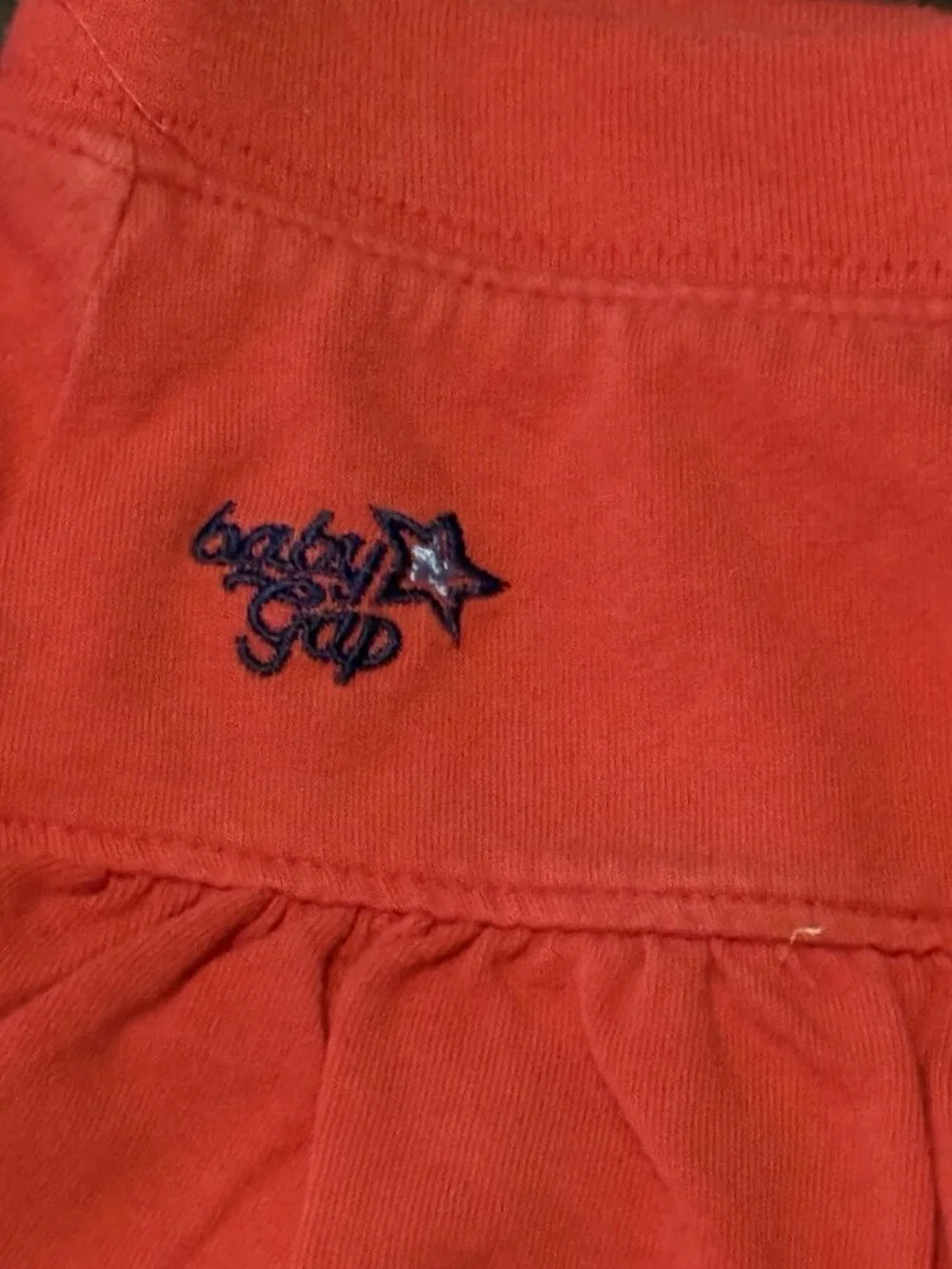Vintage Y2K Baby Gap Red Tiered Layered Skirt Size 3T Red White Blue Ribbon